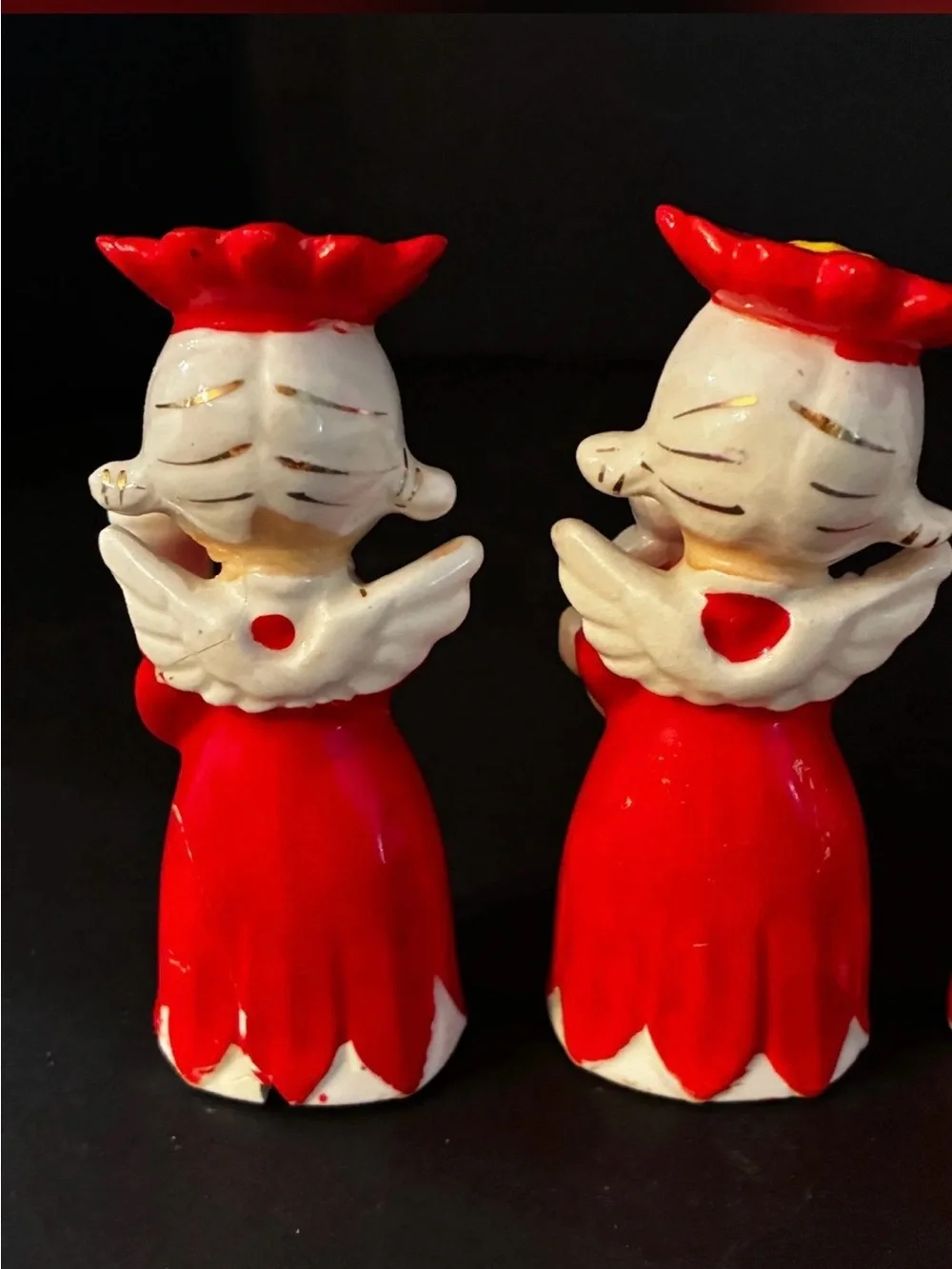 Vintage Mid Century Modern/MCM Commodore NOEL Poinsettia Head Candle Holders